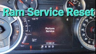 Ram Perform Service How to Reset the light on dash