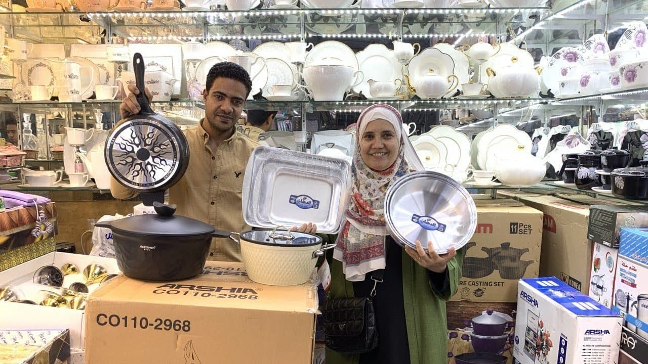 الحقوااا اقوي عروض الومنيوم الدهان الاصلي💥 استانلس الإنتاج الحربي💥 أطقم  صيني عشا جرانيت شحن مجاني💯💯