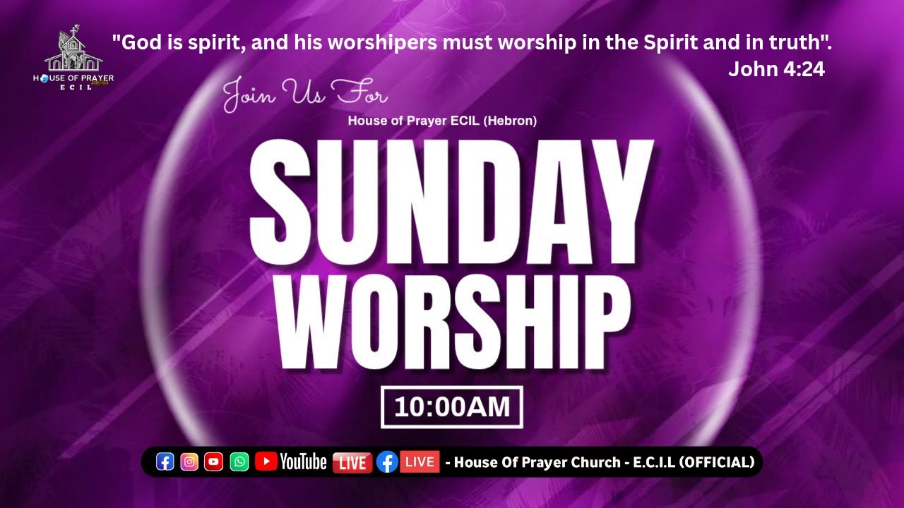 SUNDAY WORSHIP SERVICE|| 18-JANUARY-2026 || HOUSE OF PRAYER CHURCH - E.C.I.L Official