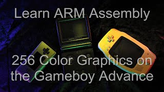 Bitmap graphics and Palette definitions on GameBoy Advance (8 bit - 256 colors) - Arm ASM Lesson P3