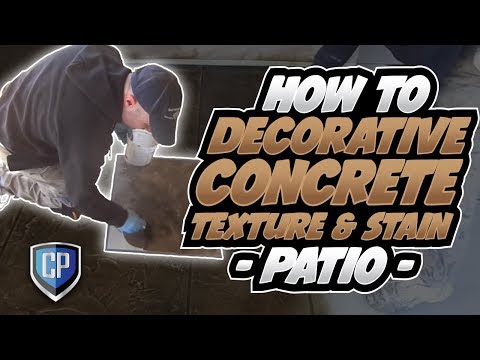 How To . . Decorative Concrete Texture & Stain - Patio