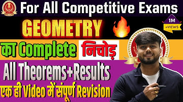 Complete Geometry for all competitive Exams in short ! Nichod compete Geometry All theorems Results