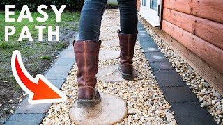 How to Install an EASY Paver Walkway For BEGINNERS