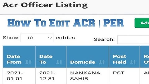How To Edit PER or ACR Report on HRMS Part-1 | SED #sed #hrms #acr #per