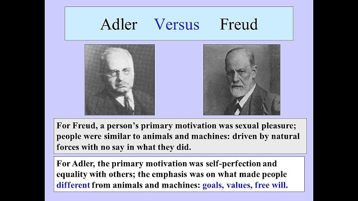 What is the main difference between Alfred Adlers and Sigmund Freuds psychodynamic theories of personality?