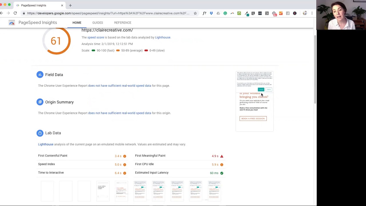 Checking how fast your site loads with Google pagespeed insights