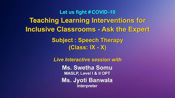 Live Interaction :Teaching Learning Interventions for Inclusive Classrooms - Ask the Expert