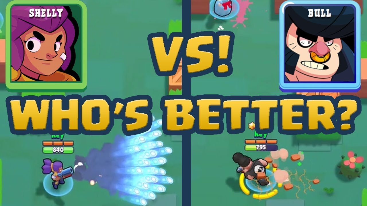 Brawl Stars Shelly Vs Bull Who S Better Youtube - brawl stars showdown bull and shelly