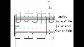 Laufey - Snow White | Classical Guitar Notes