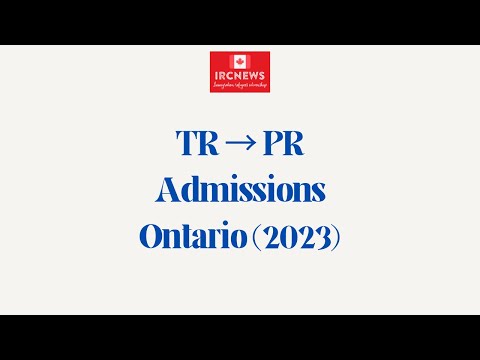 Canada Immigration TR to PR Admissions in Ontario (2023)