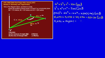 CSEC CXC Maths Past Paper 2 Ques 10b (i)(a)(b)  Jan 2013 Exam Solutions (Answers)_ by Will EduTech