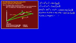 CSEC CXC Maths Past Paper 2 Ques 10b (i)(a)(b)  Jan 2013 Exam Solutions (Answers)_ by Will EduTech