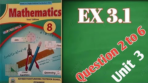 Exercise 3.1 Unit 3 Financial Arithmetic Class 8 Maths| New course 2022 PTB and kptbb Q 2 to 6