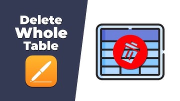 How to delete whole table in apple pages iCloud