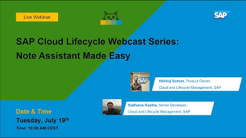 SAP CLM Webcast Series: Note Assistant Made Easy