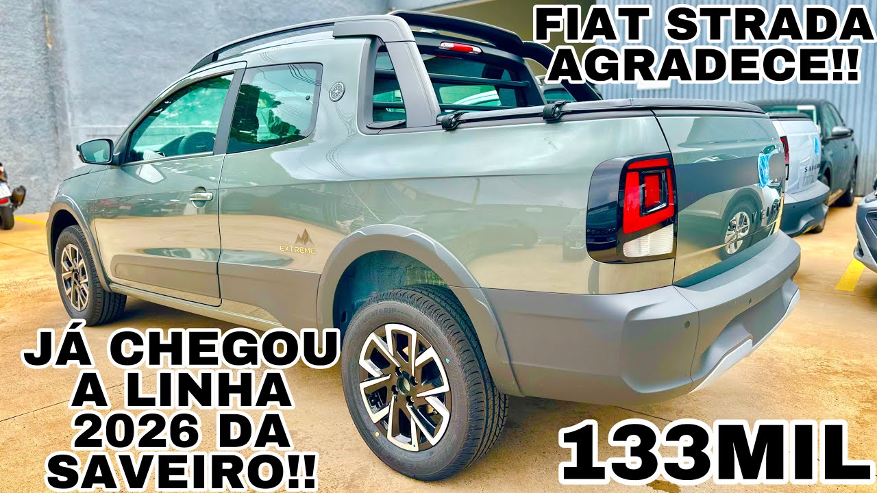 NOVA VOLKSWAGEN SAVEIRO EXTREME 2026 EM DETALHES | CONSEGUE SUPERAR FIAT STRADA??