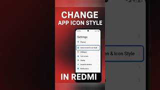 how to change app icon style in Redmi #shorts #viral