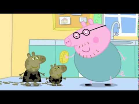 Peppa Pig (Свинка Пеппа) 1. Muddy Puddles (мультфильм на английском)