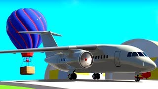 Aviões e Helicópteros animados. O aeroporto em 3D. Desenhos animados para crianças screenshot 2