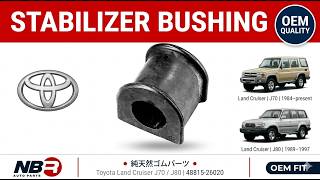 Front Stabilizer Bar Bushing Toyota Land Cruiser J70 / J80 D=25 48815-26020 NBR Auto Parts