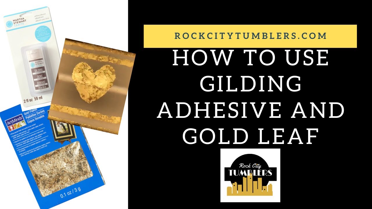 Using Gilding Adhesive and gold leaf foil on coasters or tumblers