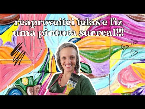 FROM TRASH TO LUXURY - How I repurposed old canvases!!! You can use this painting on EVERYTHING! ...