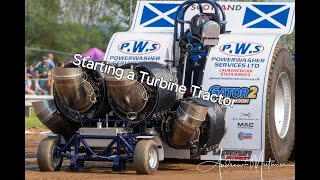 Starting up a 4 Turbine Engine'd Modified Tractor Puller