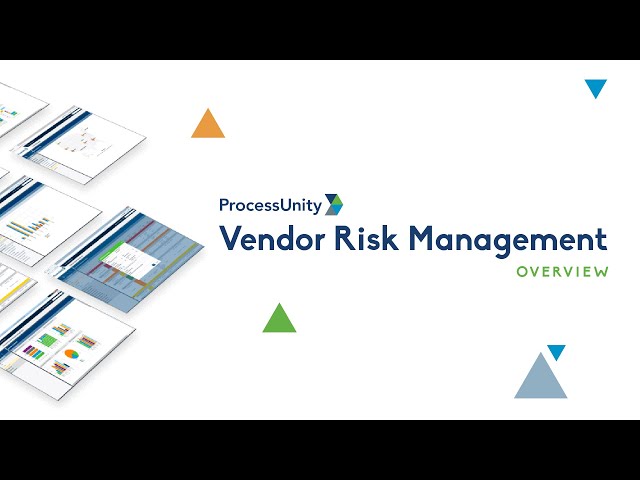 ProcessUnity VRM: Vendor Risk Management Software Overview