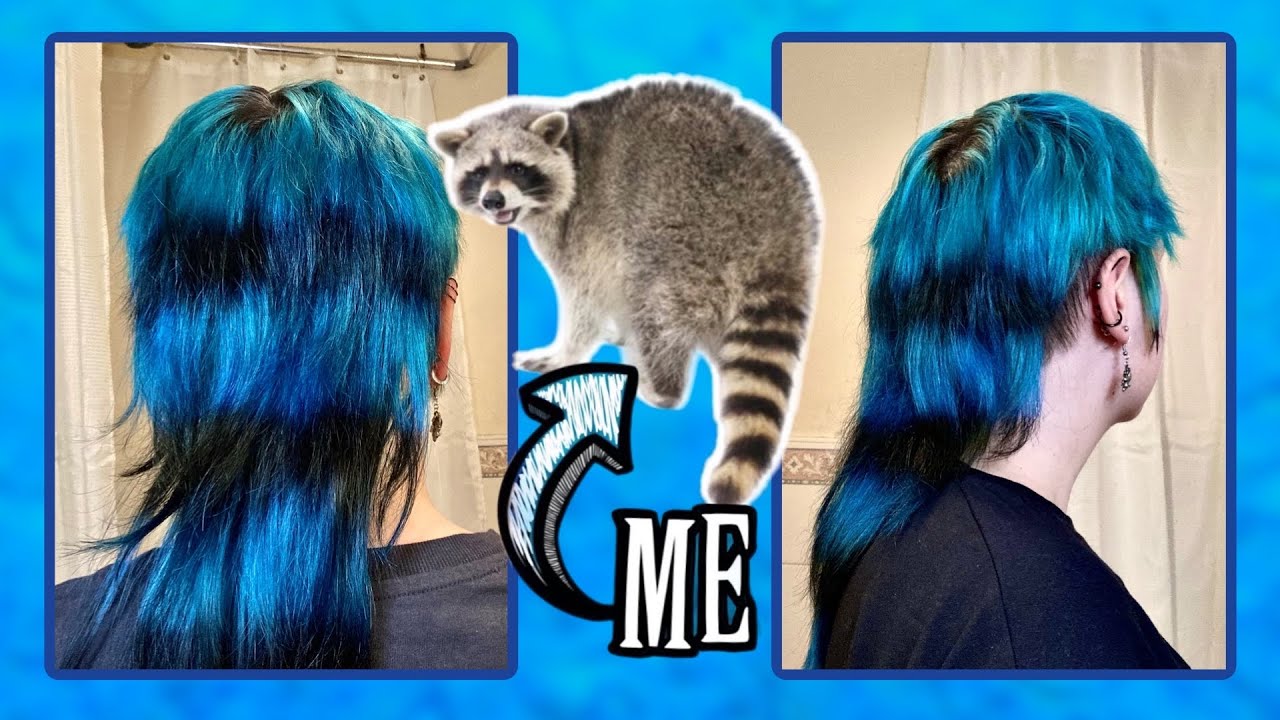 Dyeing raccoon tails into my hair!