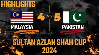 Pakistan Vs Malaysia hockey match Highlights | Sultan Azlan Shah Cup 2024 Highlights