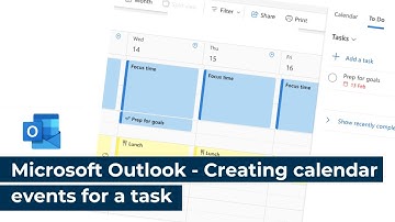 Microsoft Outlook - Creating calendar events for a task