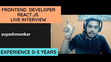React.js Interview | Frontend Developer Interview | 0-3 Years | Javascript | React.js mock Interview