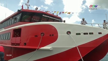 Tàu cao tốc hiện đại nhất nước chạy tuyến Vũng Tàu - Côn Đảo chỉ hơn 3 giờ