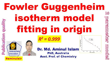 Fowler Guggenheim isotherm model fitting in origin