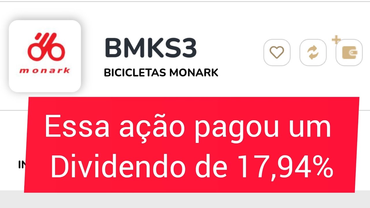 Essa ação pagou um dividendo de 17,94% quantas ações de BMKS3 vc precisa ter pra receber R$ 1,500