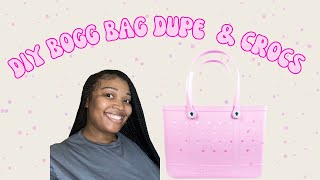 AFFORDABLE BOGG BAG DUPE - SIMPLY SOUTHERN TOTE UNBOXING + ACCESSORIZING BAG & CROCS