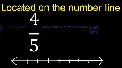 Located 4/5 on the number line , locate fractions on the number line . represented