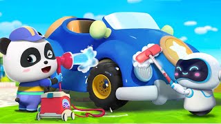 Police Car Wash Song | Monster Truck | Car Cartoon | Kids Song | BabyBus - Cars World