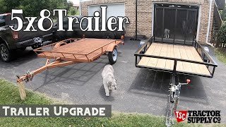 Tractor Supply Carry-On 5x8 Wood Floor Utility Trailer - Initial Review and Cost