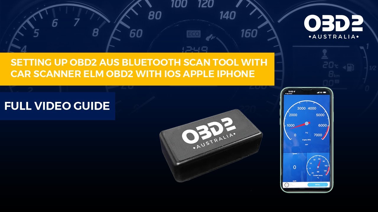 drikke ben nederlag Setting up OBD2 Aus Bluetooth Scan Tool with Car Scanner ELM OBD2 with iOS  Apple iPhone - YouTube