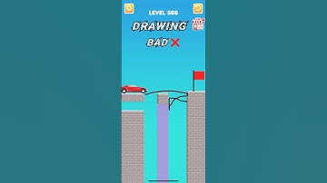 draw bridge puzzle game play level 566🚘 #gaming #drawing #Shorts
