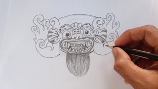 Cara Menggambar Barong Macan || How to Draw Barong Macan Step by Step