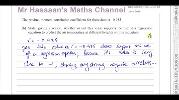 6683/01 (Edexcel) GCE S1 June 2018 Q6 Linear Regression & Correlation