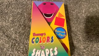 Barney’s Colors & Shapes 1997 VHS Bonus 2 Pack unboxing 
