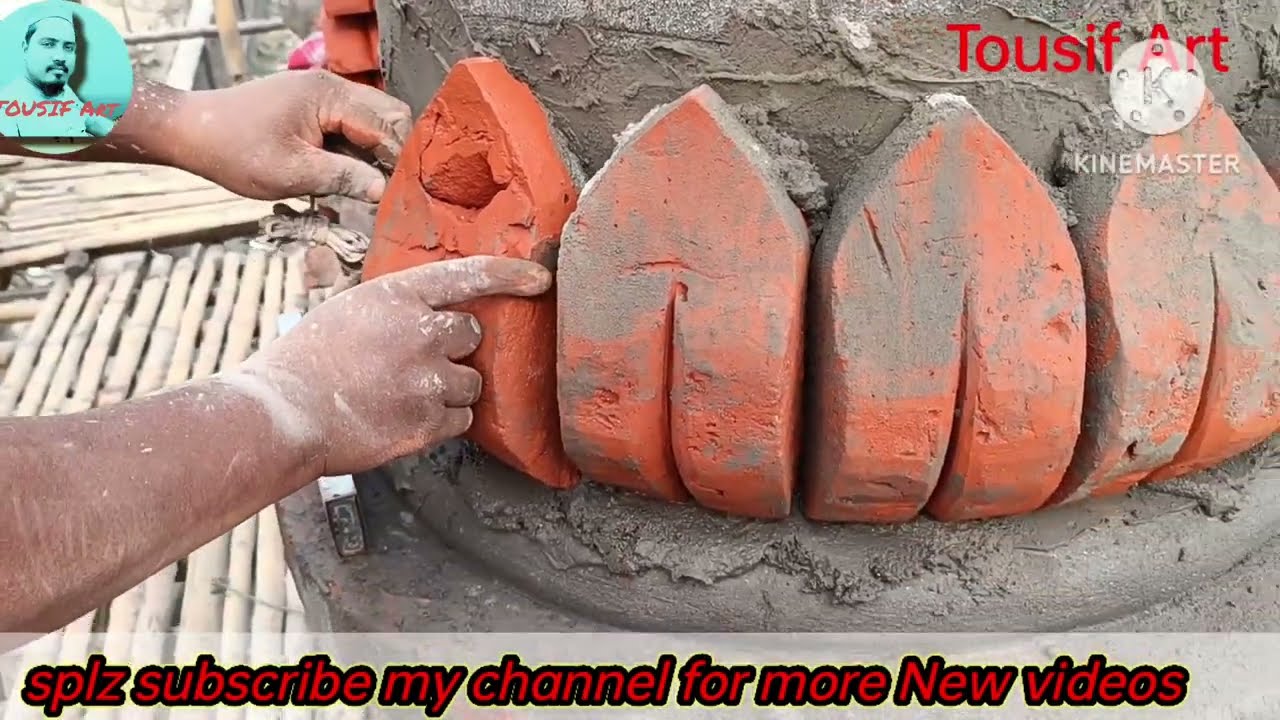 bricks cutting karke gulab ka patta pura video zarur dekhein @bricksworkformasjidandhouse
