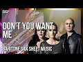 SUPER EASY Baritone Sax Sheet Music: How to play Don't You Want Me  by The Human League