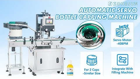 ZONESUN ZS-XG440S2 Automatic Servo Motor 4 Wheel Screw Plastic Bottle Capping Machine