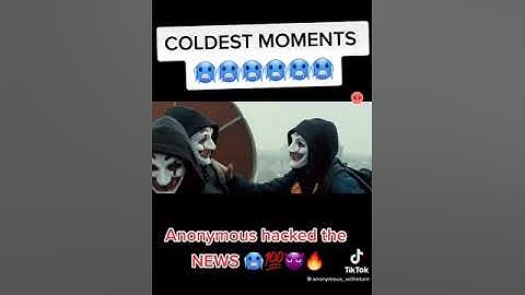 Coldest Moment Anonymous hacked the news #short #viral #anonymous