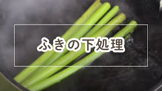 ふきの下処理 板ずり 皮むき 料理の基本 Youtube