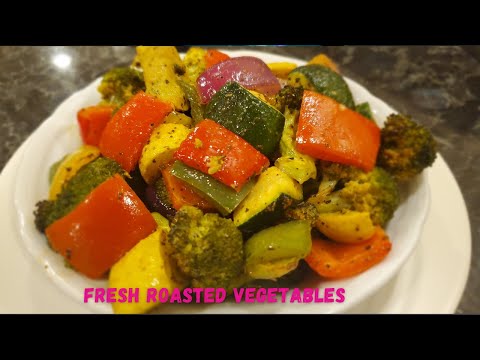 Fresh Roasted Vegetables | Broccoli, Zucchini, Squash, Peppers [Vegan and Gluten Free]